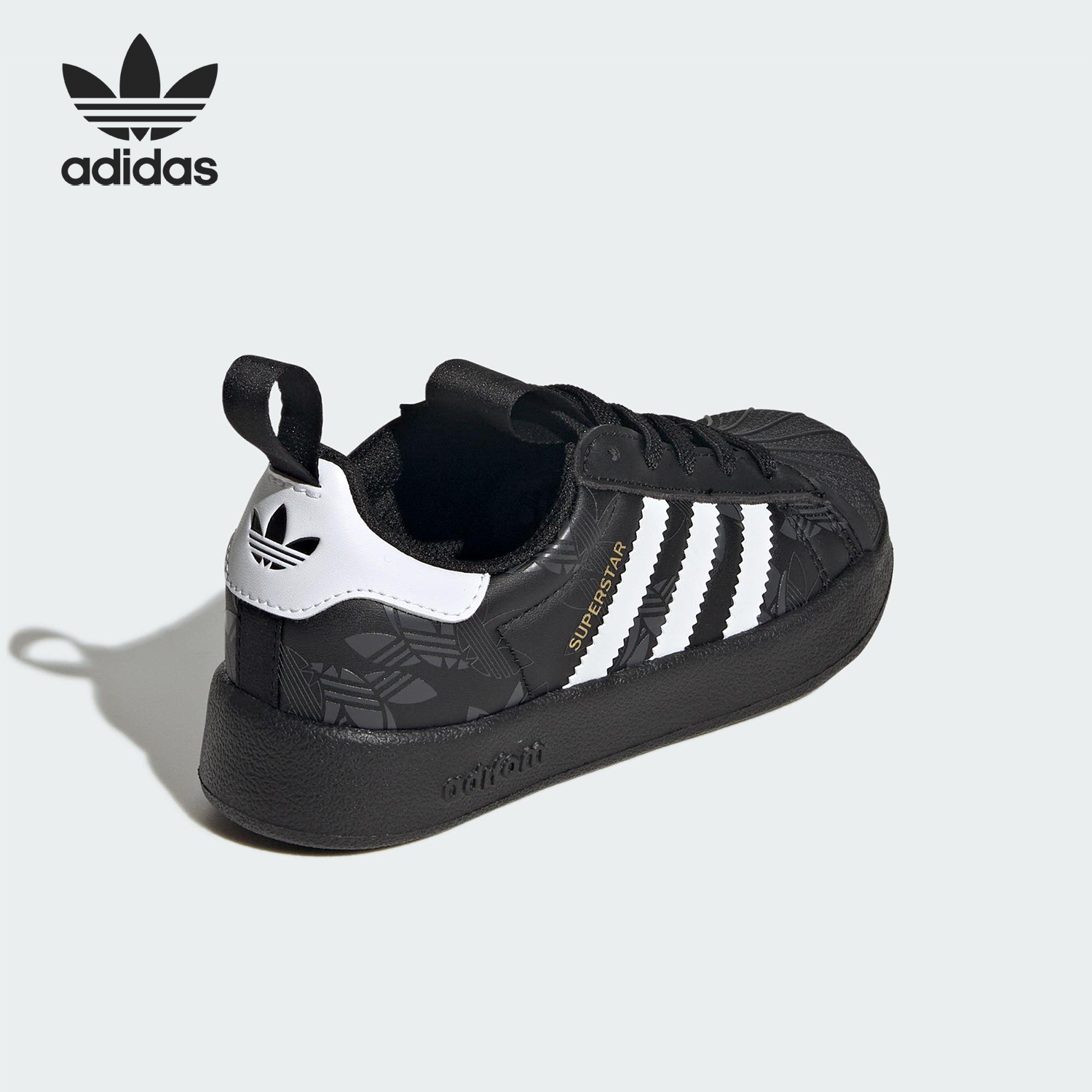 Adidas/阿迪达斯正品三叶草小童贝壳头一脚蹬轻便板鞋JQ5530