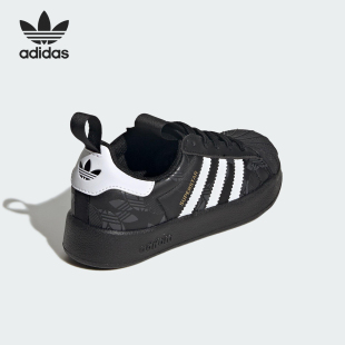 JQ5530 三叶草小童贝壳头一脚蹬轻便板鞋 Adidas 阿迪达斯正品