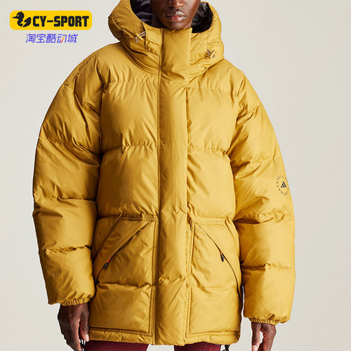 阿迪达斯女士连帽保暖宽松棉服