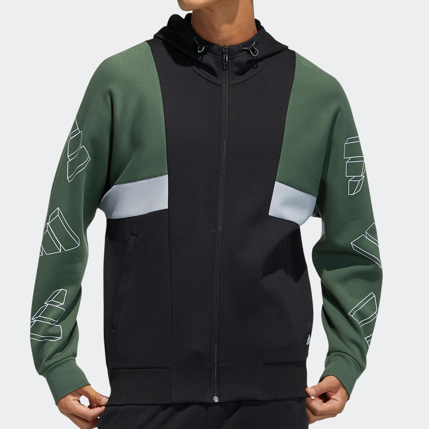 Adidas/阿迪达斯正品男子 春季新款运动服连帽宽松夹克 GP1817