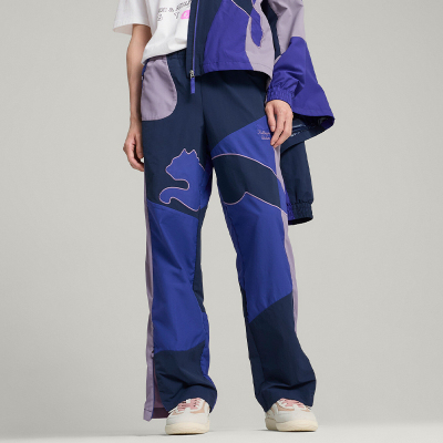 Puma/彪马正品KIDSUPER男士宽松拼接训练户外长裤626702-27