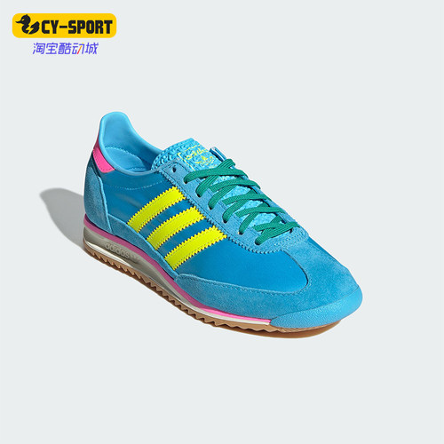 Adidas/阿迪达斯正品三叶草SL72OG新款女蓝黄色经典休闲鞋JI0196