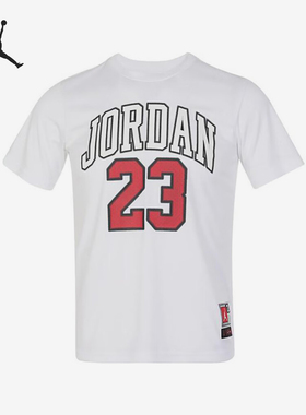 Nike/耐克正品JORDAN大童针织休闲宽松图案透气T恤HM4763-100