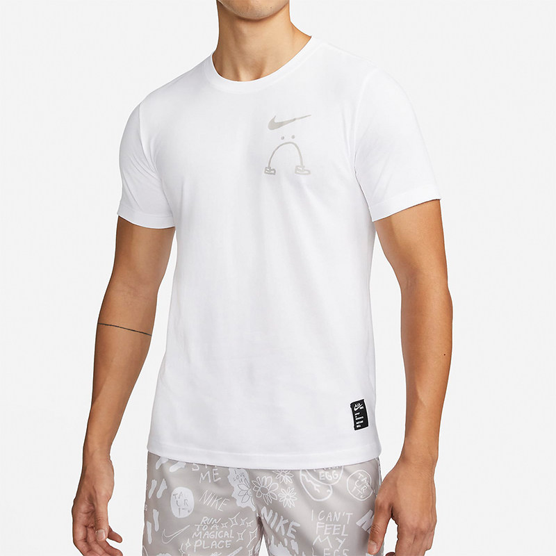 Nike/耐克正品夏季男女款休闲印花透气圆领短袖T恤AO0624-100