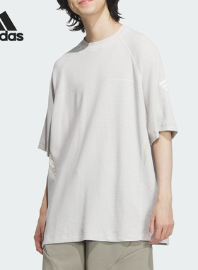 Adidas/阿迪达斯官方正品新款男士运动宽松休闲圆领T恤JL9943