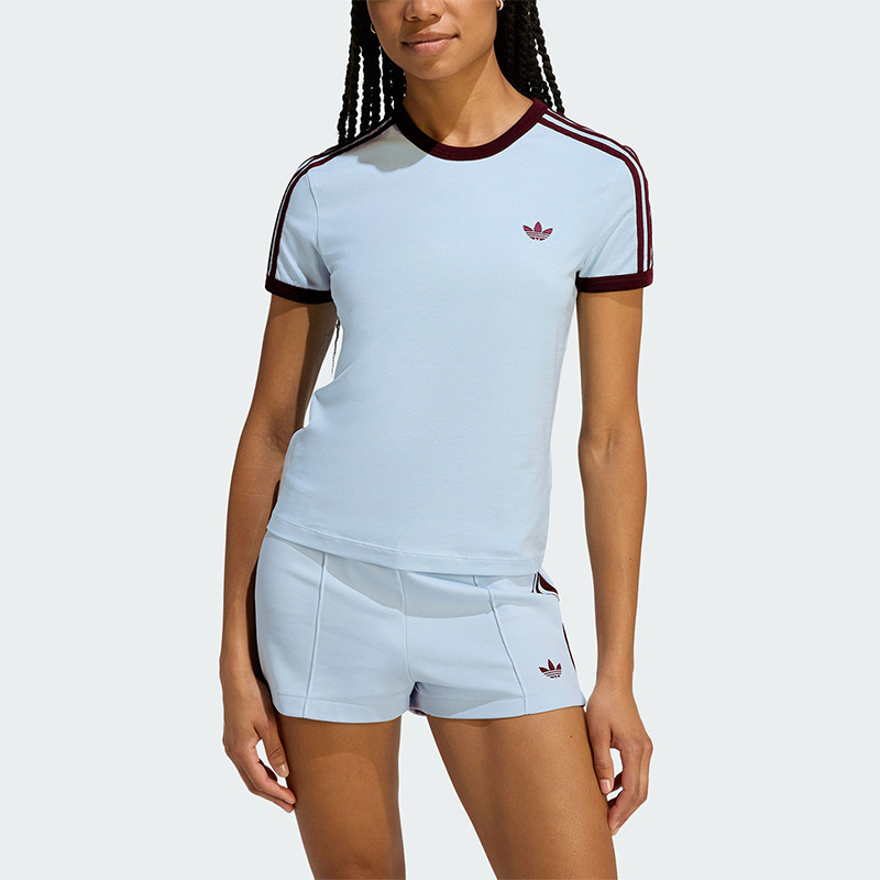 Adidas/阿迪达斯正品三叶草女圆领经典修身透气运动短袖T恤KD3684图片