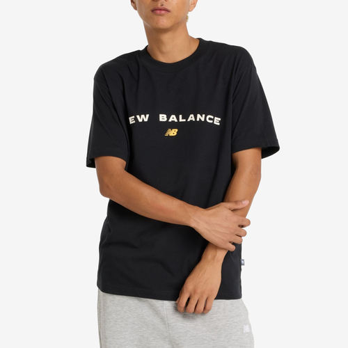 New Balance新百伦正品男透气圆领套头运动短袖T恤MT51506-BK