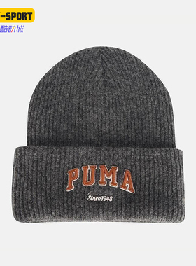 Puma/彪马正品2025年夏季男女运动保暖经典休闲针织帽027233-01