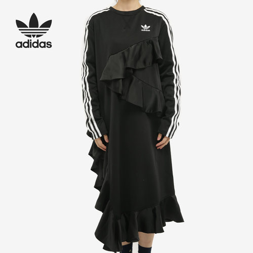 阿迪达斯荷叶边女子连衣裙
