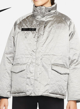 Nike/耐克官方正品女子冬季立领防风保暖休闲运动棉服 DD4647-013