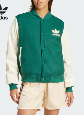 Adidas/阿迪达斯官方正品VRCT JACKET女士印花运动宽松棉服IT7826