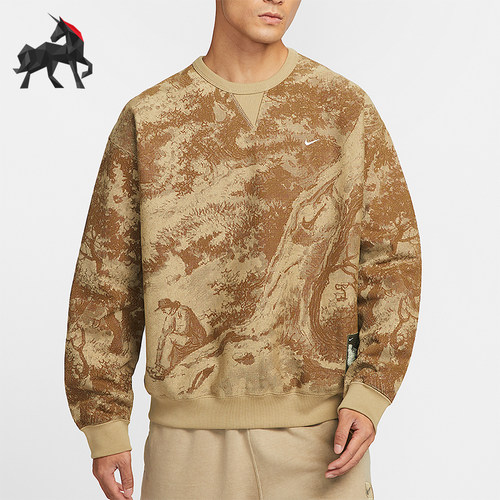Nike/耐克正品Solo Swoosh男士休闲时尚圆领针织卫衣HV4119-297