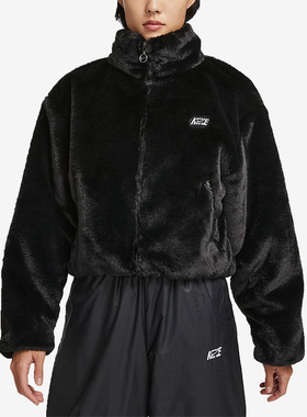 Nike/耐克正品冬季新款女子人造皮草运动保暖休闲外套 DV5140-010