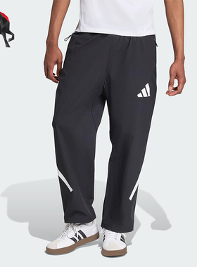 Adidas/阿迪达斯正品2025男士耐穿梭织运动休闲直筒长裤KE4876