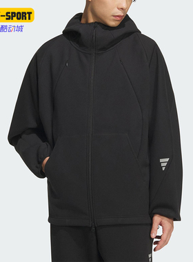 Adidas/阿迪达斯正品FUSTL M SWT HD男士运动连帽宽松外套KC6076