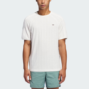 Adidas 三叶草男女同款 宽松简约短袖 T恤JC8170 阿迪达斯正品