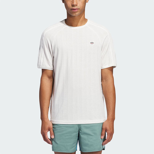 Adidas/阿迪达斯正品三叶草男女同款宽松简约短袖T恤JC8170