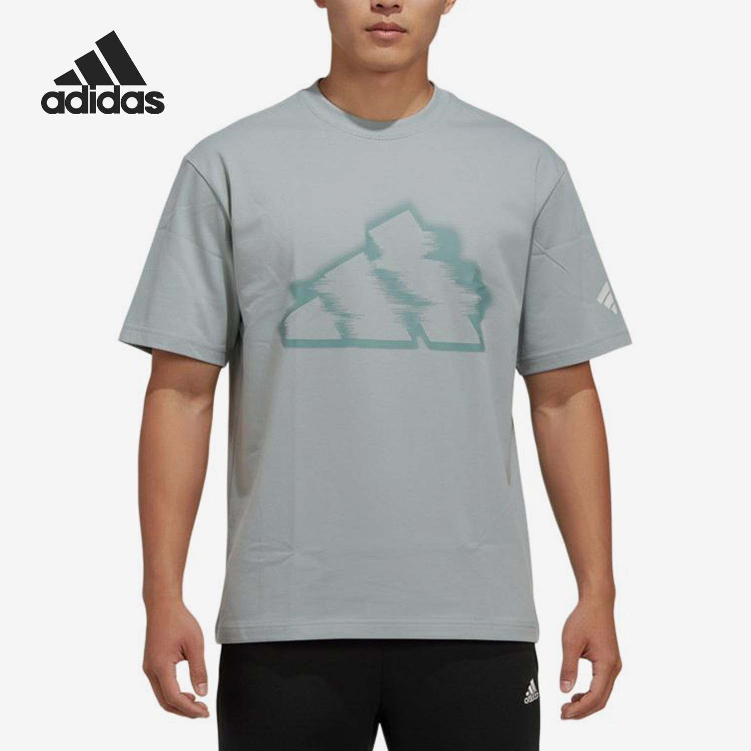 Adidas/阿迪达斯正品FUSTL时尚男树形图案经典印花短袖T恤KW9510