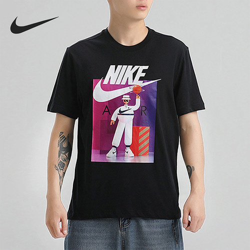Nike/耐克正品Sportswear新款男黑色亲肤经典短袖T恤CW0411-010