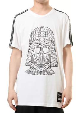 Adidas/阿迪达斯正品男子星球大战系列休闲运动短袖T恤 CV9384