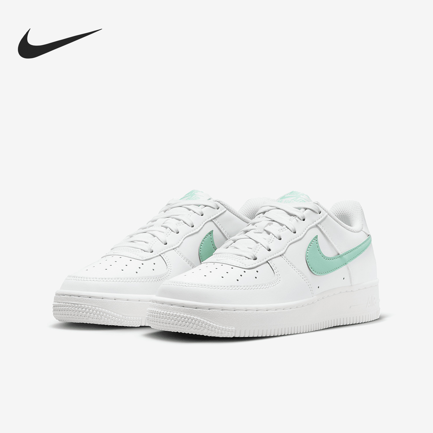 Nike/耐克正品AIR FORCE 1低帮GS女子大童运动板鞋DV7762-104