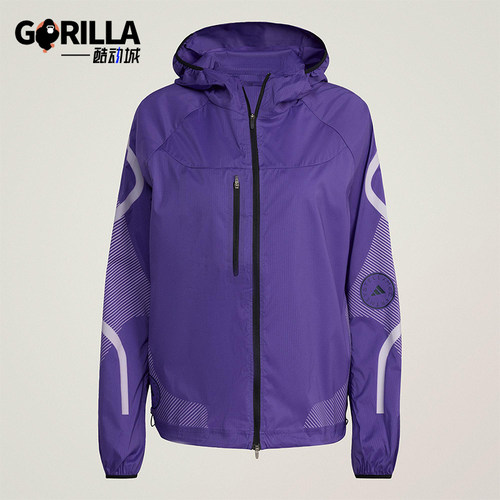 Adidas/阿迪达斯正品RUNNING JACKET女士经典防风透湿夹克JX9082