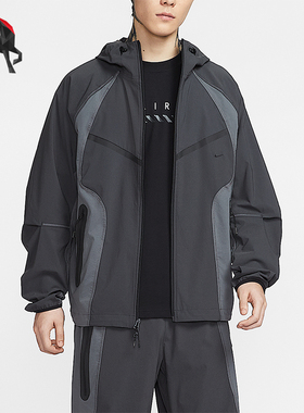 Nike/耐克正品2026春季款男士耐穿连帽拼接网眼外套IU7497-060