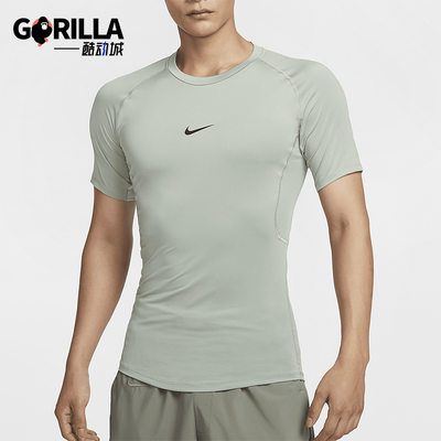 耐克男士透气运动训练健身短袖