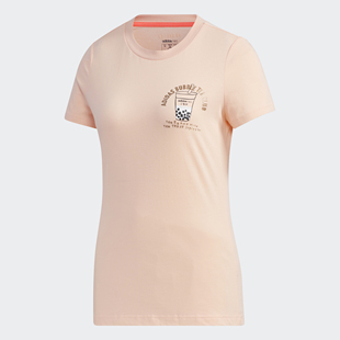 女子运动休闲短袖 Adidas 新款 秋季 透气T恤GJ5320 阿迪达斯正品