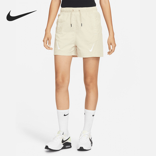 耐克官方正品 新款 Nike 夏季 206 女士训练休闲对勾梭织短裤 DR6206
