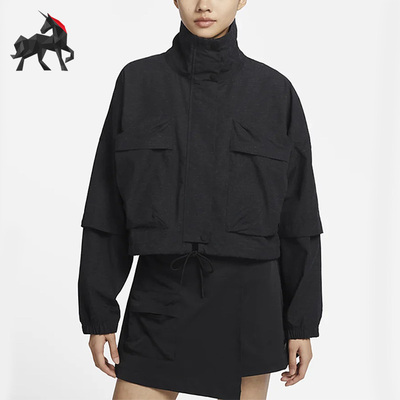 耐克女子可拆卸袖两穿运动外套