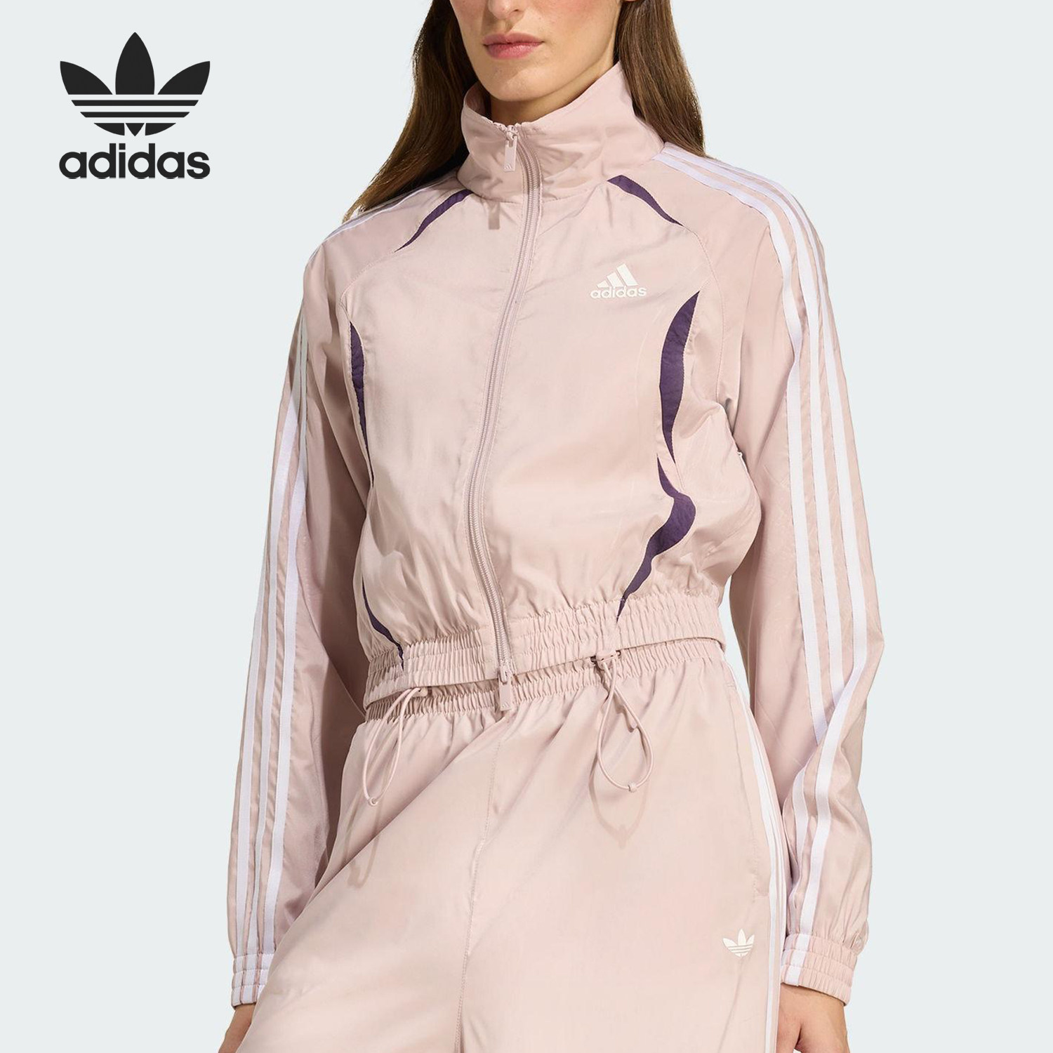 Adidas/阿迪达斯官方正品三叶草女士梭织短款复古运动外套KE9787,运动服/休闲服装,运动茄克/外套,淘宝优惠券,粉丝福利购,淘宝优惠卷
