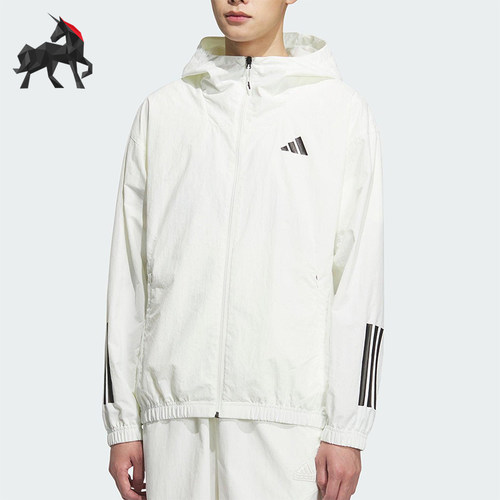 Adidas/阿迪达斯正品运动男士经典宽松透气连帽夹克外套KC3928
