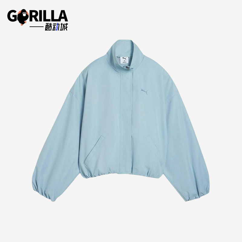 Puma/彪马正品Style新款女浅蓝色宽松防风经典夹克外套636896-47