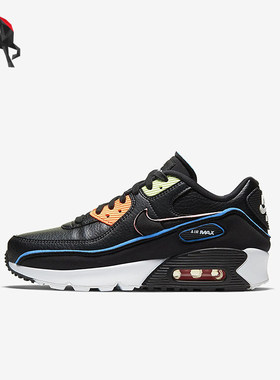 Nike/耐克正品AirMax90SE新款儿童黑色鞋跑步鞋CK4068-001