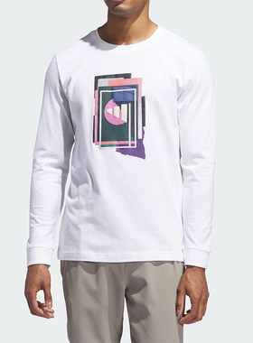 Adidas/阿迪达斯正品M BTC GFX LS T男士针织高尔夫长袖JX1756
