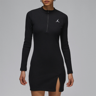 Nike 010 耐克正品 JORDAN女士紧身开衩立领针织连衣裙HF9478