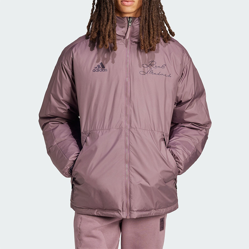 Adidas/阿迪达斯正品皇马足球文化男士经典双面穿羽绒服IT3770