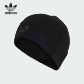 保暖足球针织绒线帽JJ3063 三叶草男士 Adidas 阿迪达斯正品