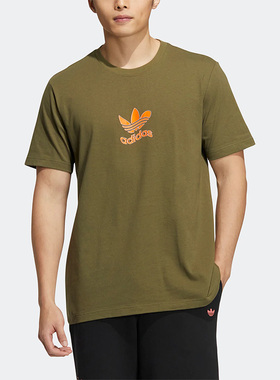 Adidas/阿迪达斯正品三叶草夏季新款男子圆领运动休闲短袖 H47115