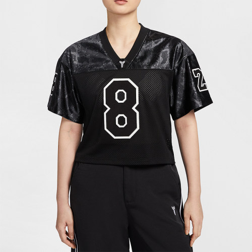 Nike/耐克正品2025 Kobe女士宽松透气蛇纹经典短款短袖IB0002-010