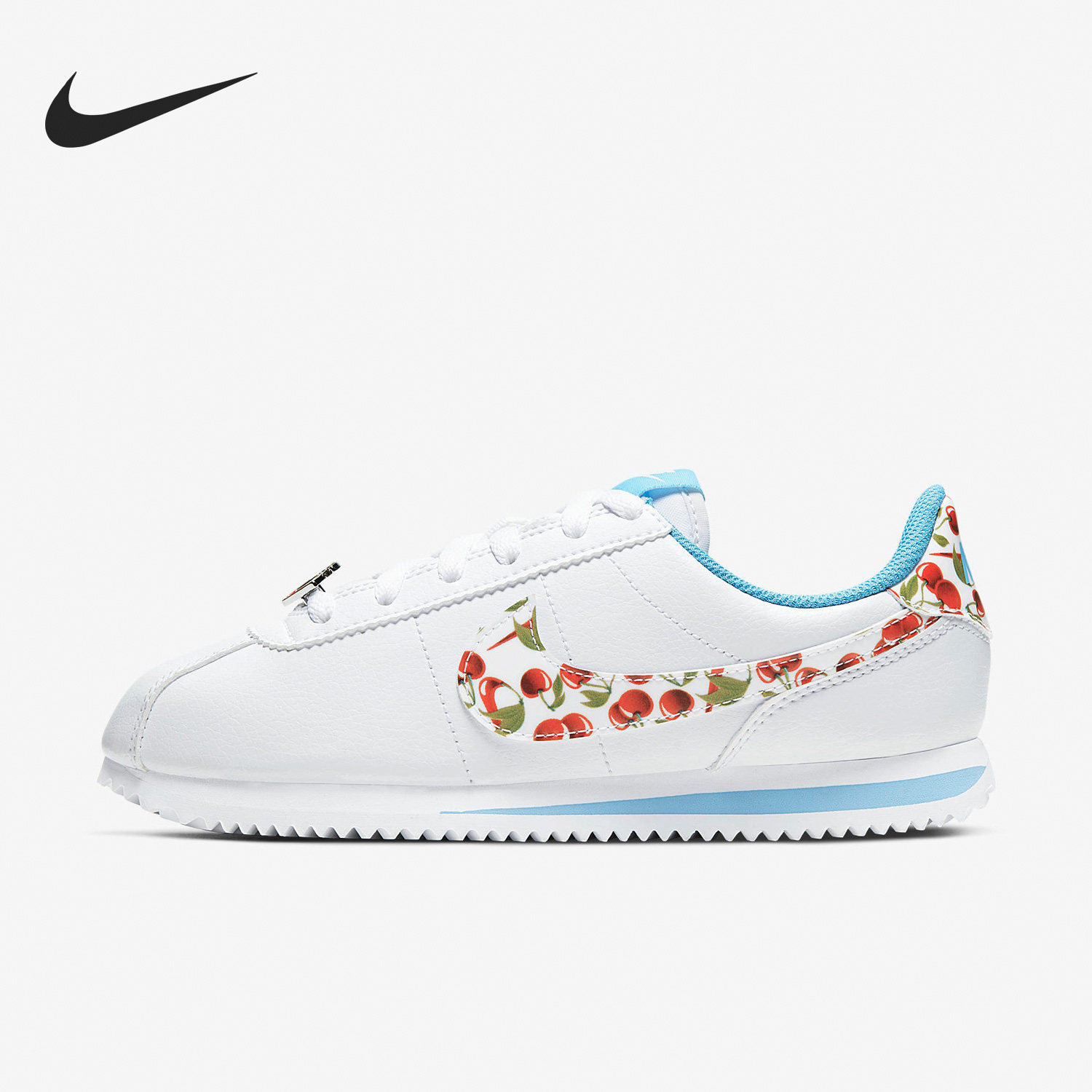 Nike/耐克官方正品Cortez印花GS女子大童跑步运动鞋CJ2421-400
