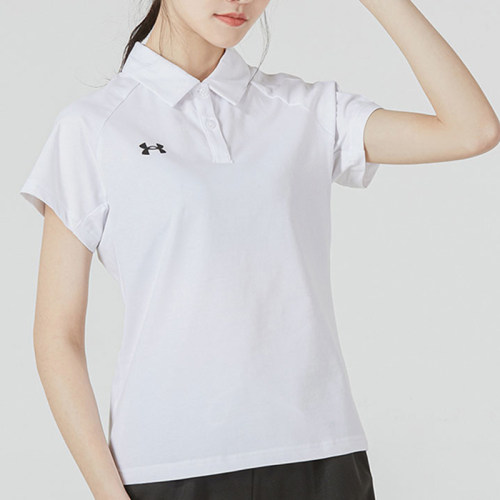 UA/安德玛正品新款女士经典轻盈翻领训练短袖POLO衫22500522-100