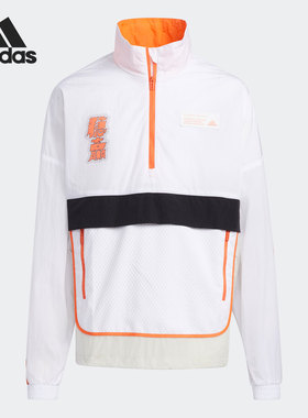 Adidas/阿迪达斯正品当季大童稳赢印花新款运动夹克外套 GP0512