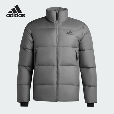 Adidas/阿迪达斯正品冬季男士运动保暖休闲简约立领羽绒服KF6761