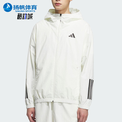 Adidas/阿迪达斯正品运动男士经典宽松透气连帽夹克外套KC3928
