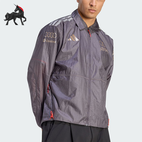 Adidas/阿迪达斯正品春秋男士翻领拉链复古经典夹克外套KF4002