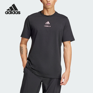 Adidas 莱美联名男士 印花健身运动短袖 T恤JJ3161 阿迪达斯正品