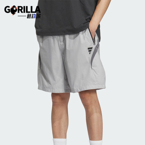 Adidas/阿迪达斯正品2025夏季款男士宽松经典梭织日常短裤JM8592