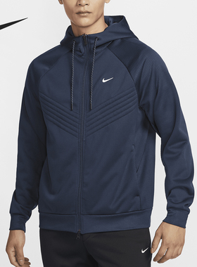 Nike/耐克官方正品Therma-FIT男士连帽跑步拼接外套FZ1108-451